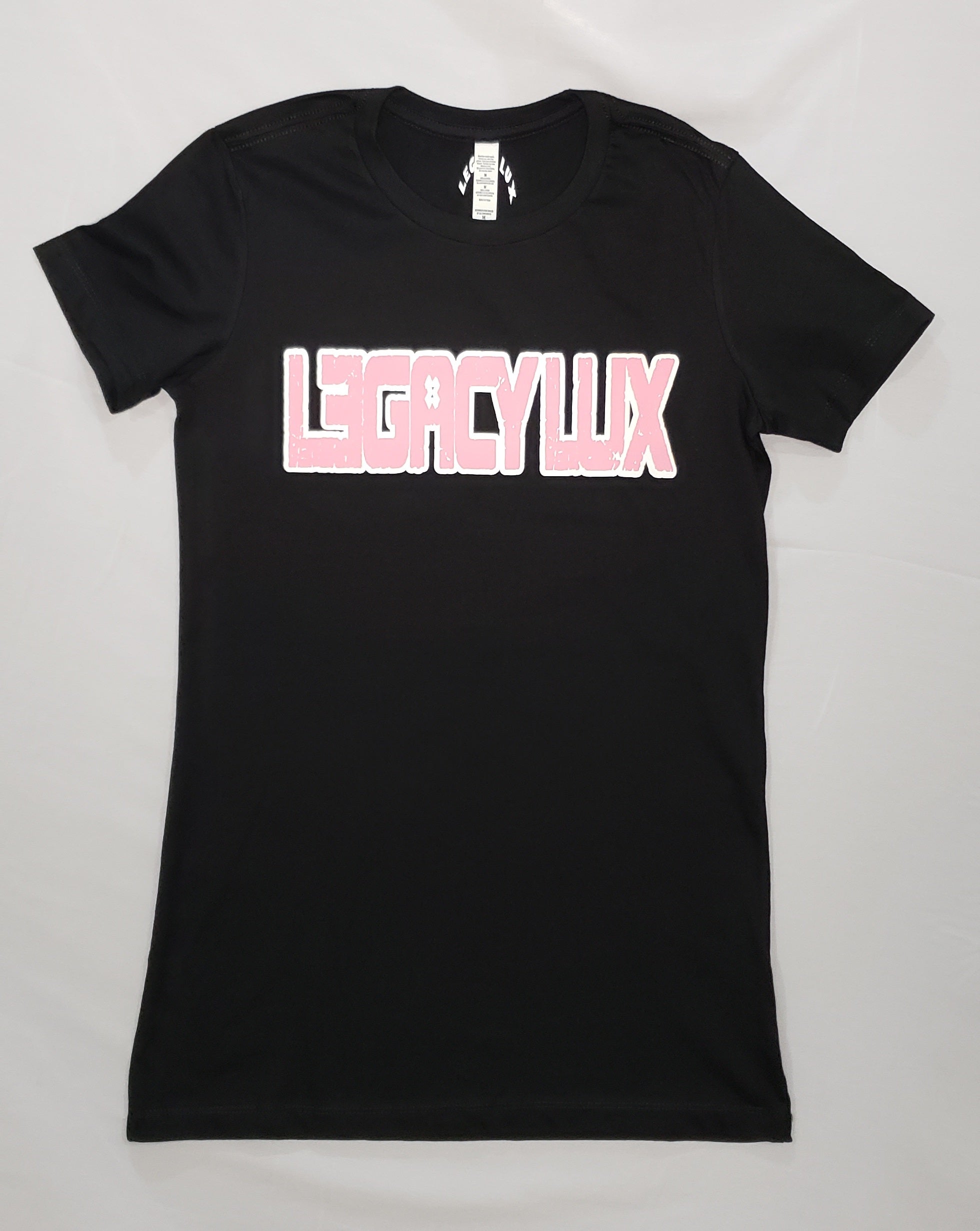 Legacy Lux Brand Tee in Pink & White