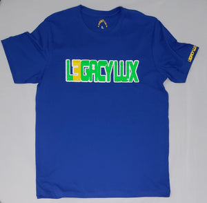 Legacy Lux Brand Tee in Neon Green & Yellow
