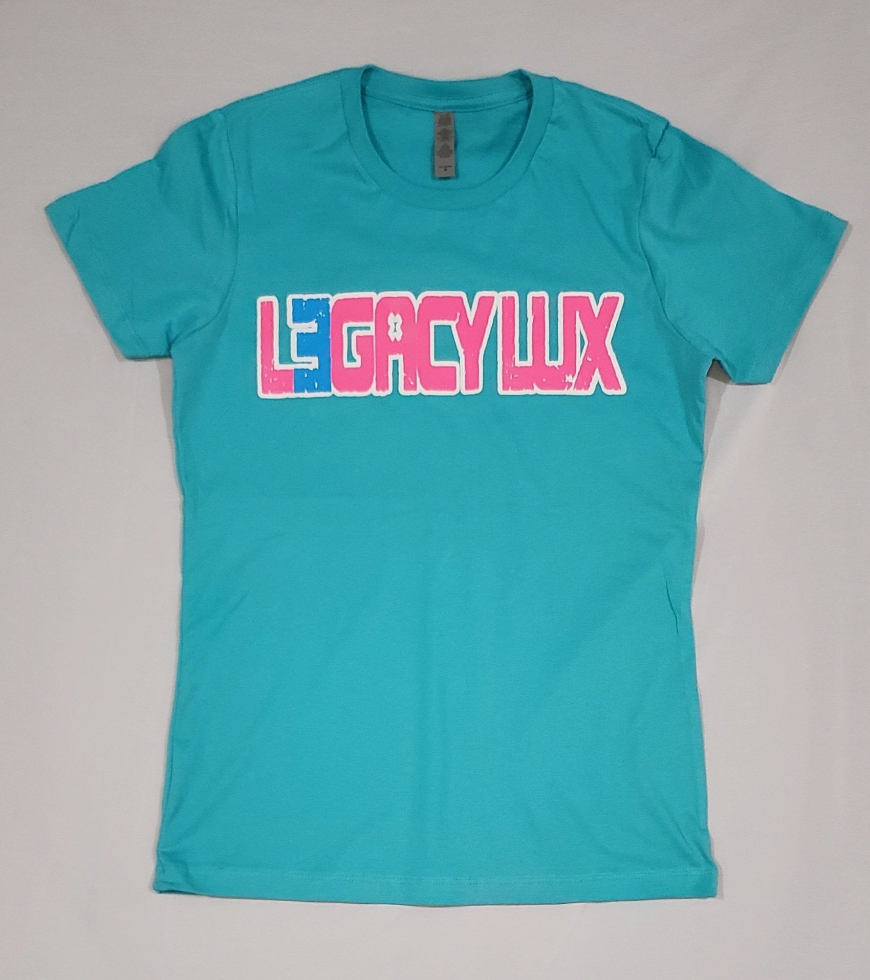 Legacy Lux Brand T in Neon Pink & Blue