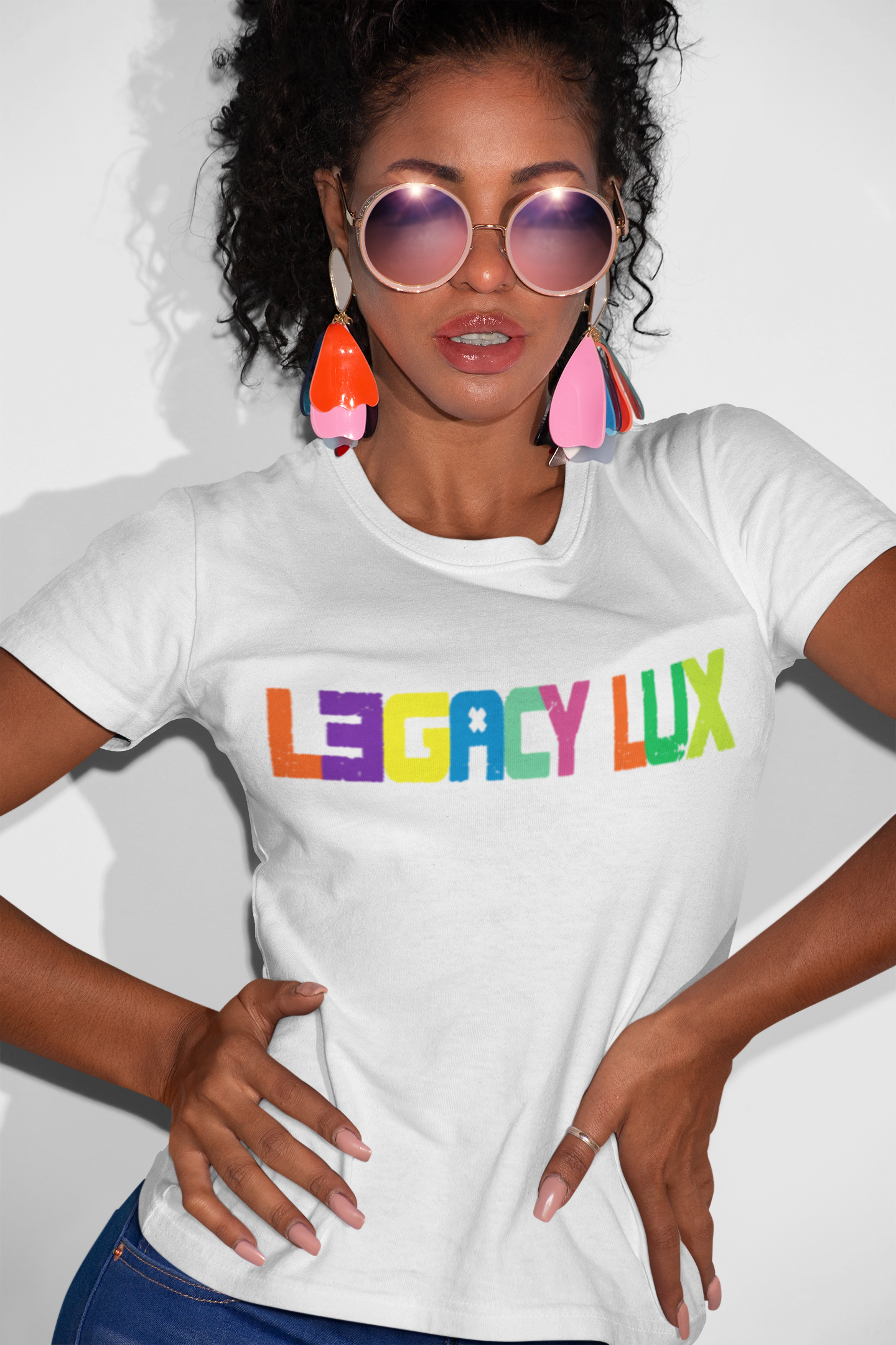 Legacy Lux Brand Tee in Rainbow